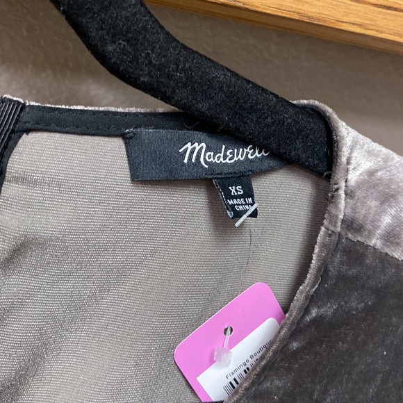 Madewell Velvet Bow-Back Tee Dress size XS - Picture 6 of 13